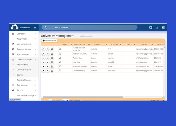 crm clouds universitymanager